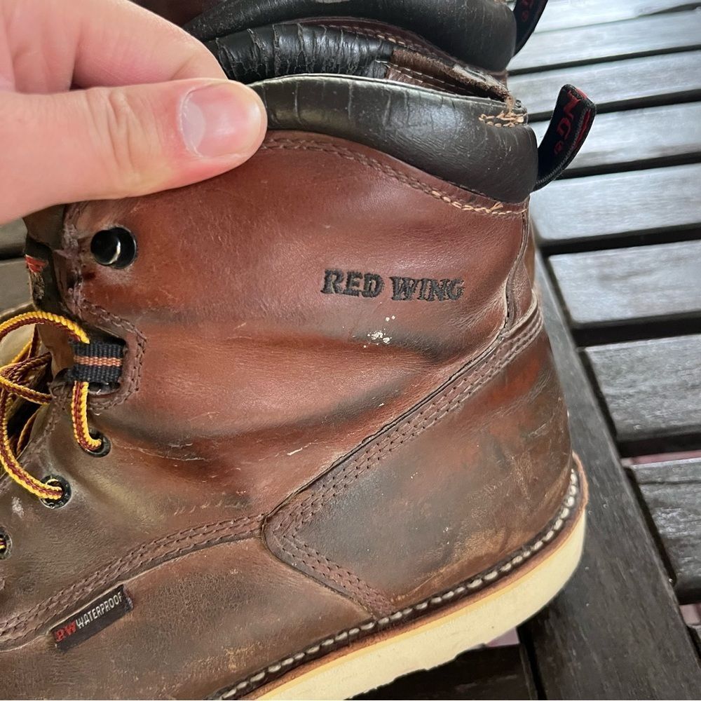 Red Wing Shoes Waterproof Moc Toe Wedge Sole Boots (11) 🇺🇸 - Picture 3 of 7